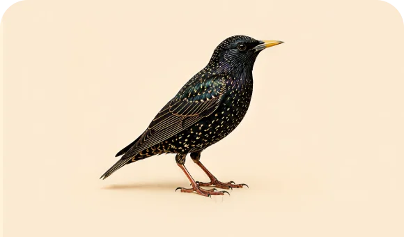 European starling macro