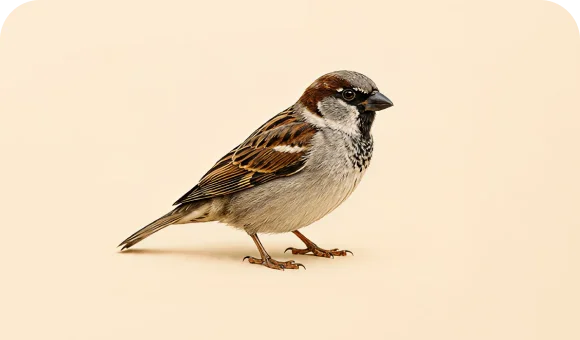House sparrow macro