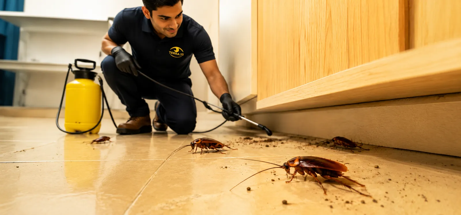 Cockroach extermination treatment at a Winnipeg property