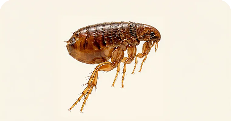 Adult flea macro
