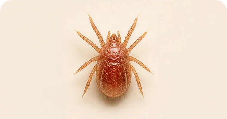 Bird or rodent mite macro